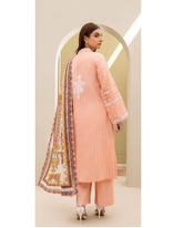 3-PC unstitched Printed Lawn By Zellbury | 0074